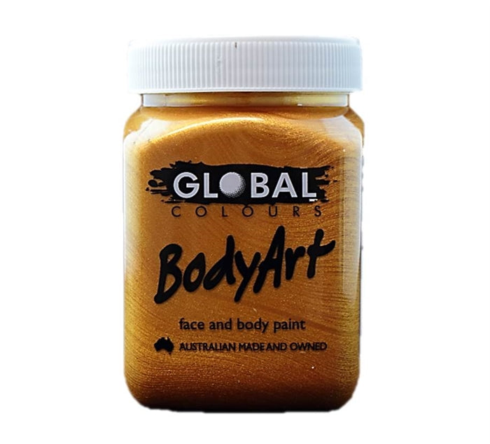 Global Body Art Face Paint - Liquid Gold 200ml