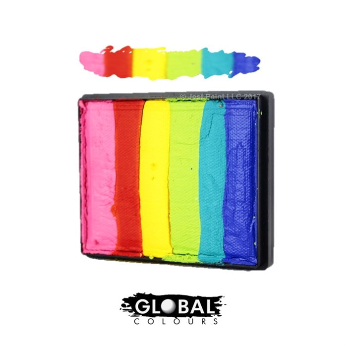 Global Body Art  Face Paint | Rainbow Cake - Bright Rainbow 50gr (Magnetized)
