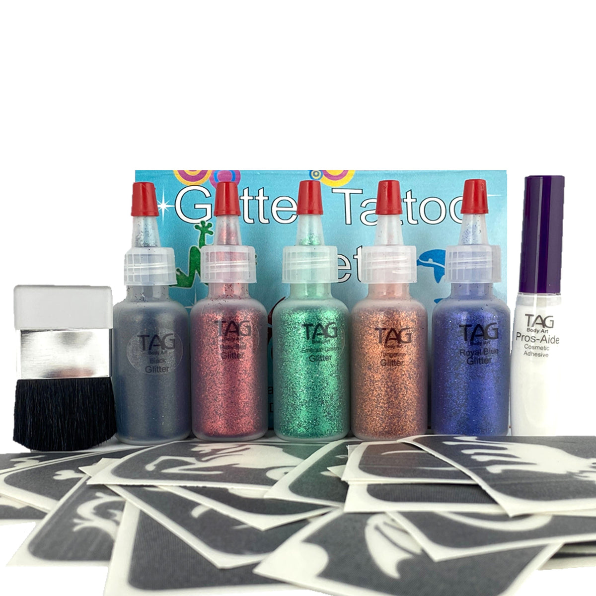 TAG BODY ART BOYS Glitter Tattoo Kit with 20 Stencils — Jest Paint