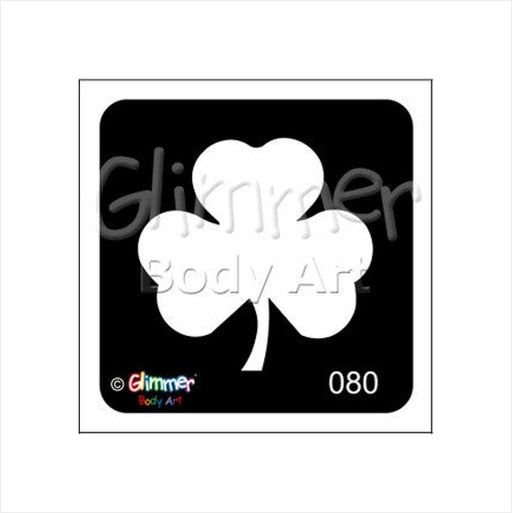 Glimmer Body Art |  Triple Layer Glitter Tattoo Stencils - 5 Pack - Shamrock - #80