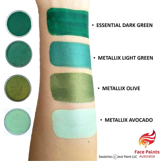 Face Paints Australia Face and Body Paint | Metallix Green Light - 30gr
