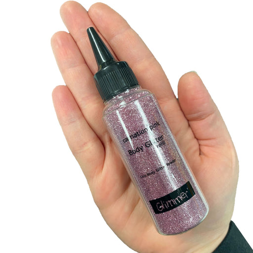 Glimmer Body Art Face Paint Glitter Refill Bottle - Carnation Pink - 1.5oz