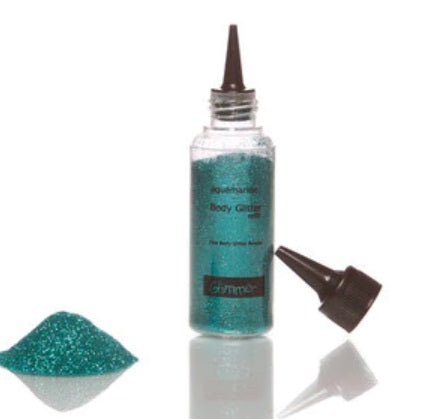 Glimmer Body Art Face Paint Glitter Refill Bottle - Aquamarine - 1.5oz