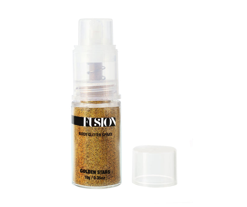 Fusion Body Art  - Face Painting Glitter | Golden Stars Pump - 10gm/0.35oz