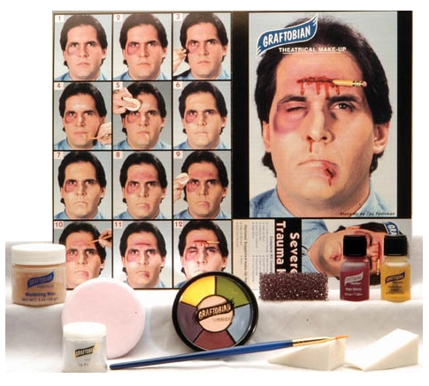 Graftobian | Special Effects Professional Make Up Kit - 10 Piece SEVERE TRAUMA KIT