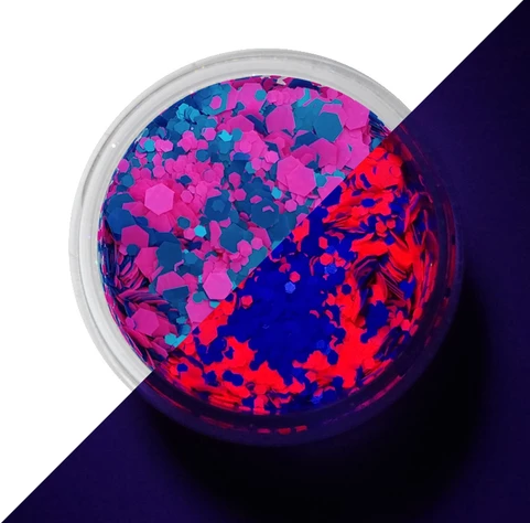 VIVID Glitter | Loose Chunky Hair and Body Glitter | UV Gum Nebula (10gr)