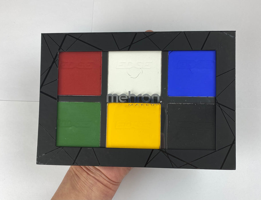 EDGE Face Paint and Body Make Up by Mehron | Large 6 Color Basic Palette