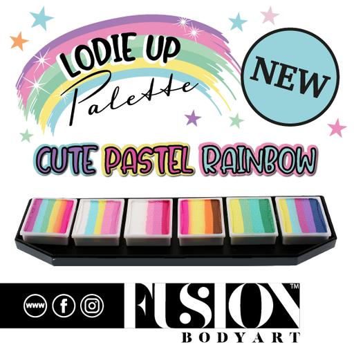 Fusion Body Art  - Lodie Up Face Painting Palette | Cute Pastel Rainbow
