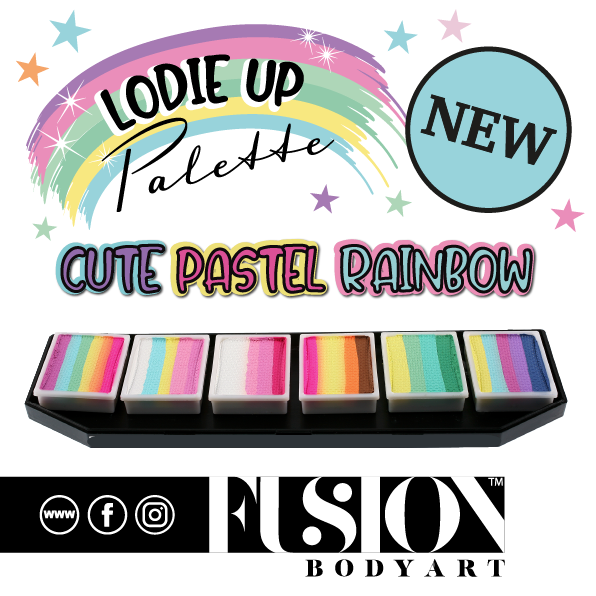 Fusion Body Art  - Lodie Up Face Painting Palette | Cute Pastel Rainbow