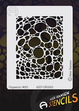 Alex Hansen Stencil - Body Painting Stencil - Orgasmic - (ORG001) - DISCONTINUED