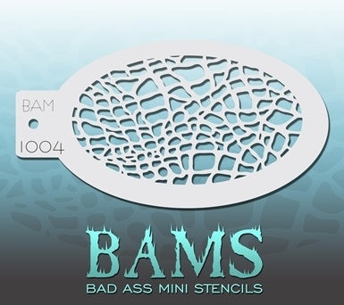 Bad Ass Mini 1004 - Face Painting Stencil - Lizard Skin