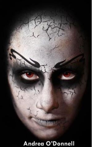 Bad Ass Mini 1016 - Face Painting Stencil - Cracks