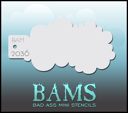 Bad Ass Mini 2036 - Face Painting Stencil - Cloud - Overstock Sale!