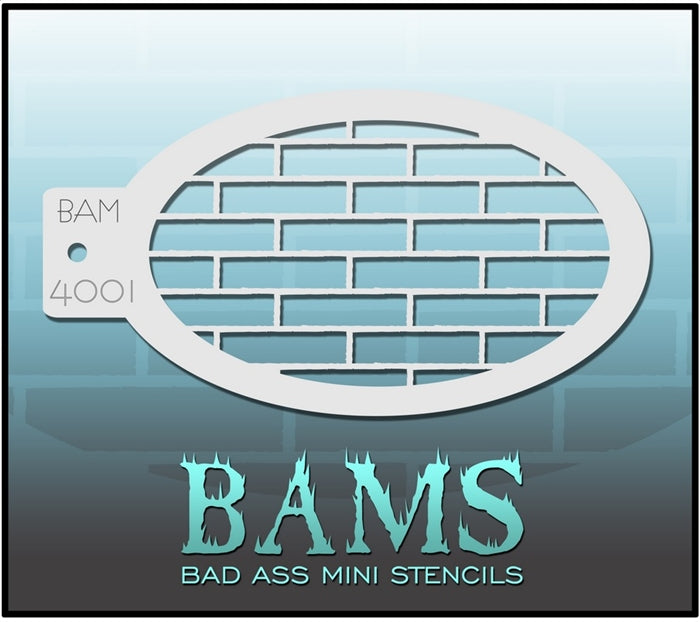Bad Ass Mini 4001-Face Painting Stencil - Bricks