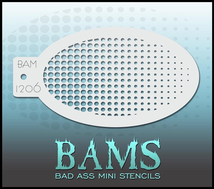 Bad Ass Mini 1206 - Face Painting Stencil - Dots