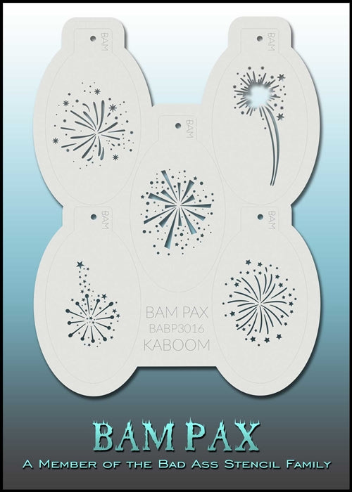BAM PAX 3016 - Face Painting Stencil- Kaboom - Overstock Sale!