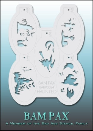 BAM PAX 3024 - Face Painting Stencil - Haunted