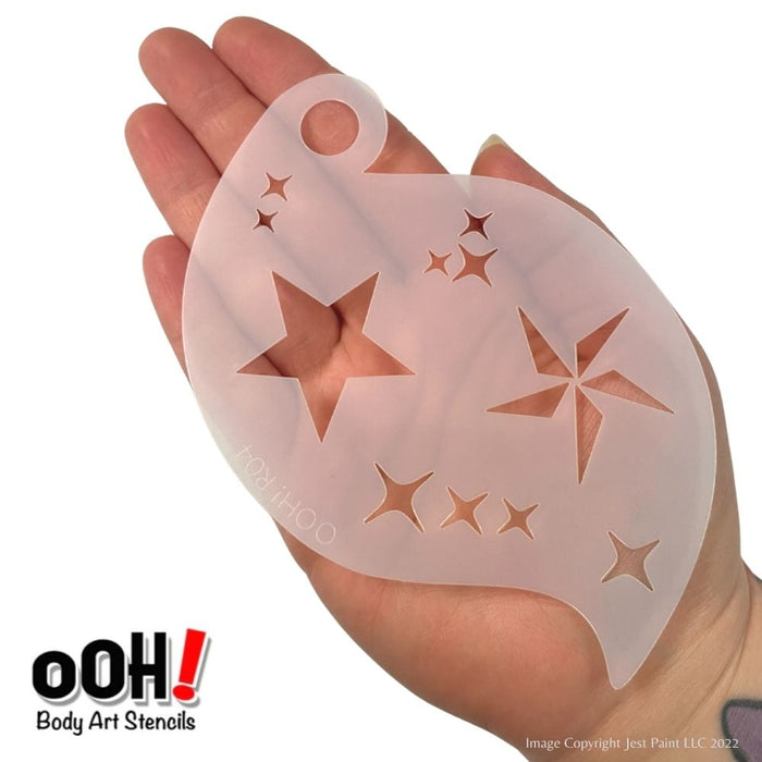Ooh! Face Painting Stencil | 3D Star Storm (R04)