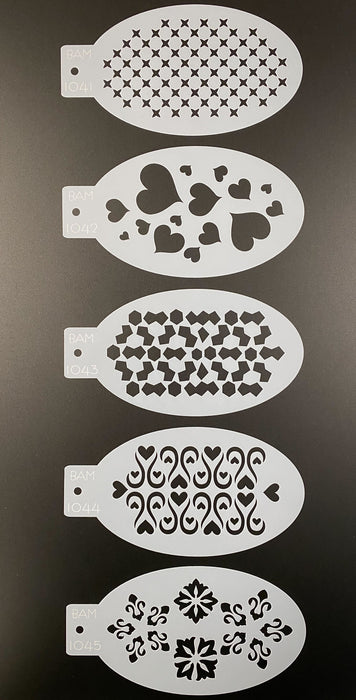 Bad Ass Stencil  - Face Painting Stencils - Classic Set of 45 Stencils