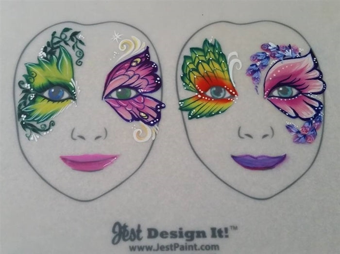 Jest Design It | Face Painting Practice Board - 2 FRONT View Kids - Discontinued