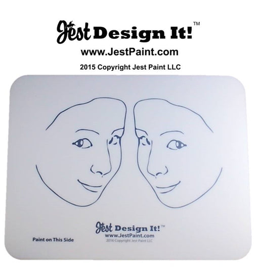 Jest Design It | Face Painting Practice Board - 2 SIDE View Kids