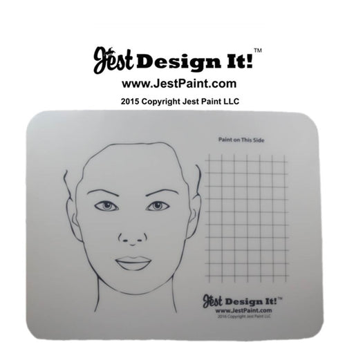 Jest Design It | Face Painting Practice Board - Adult and Grid