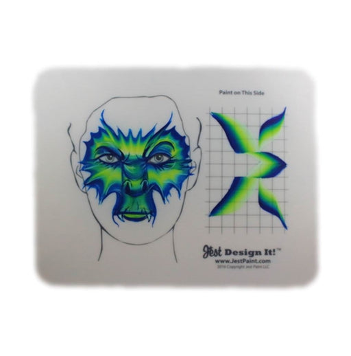 Jest Design It | Face Painting Practice Board - Adult and Grid