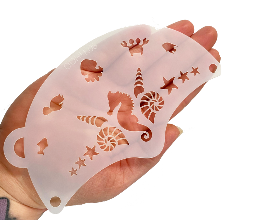 Ooh! Face Painting Stencil | Seahorse Mask (K08)