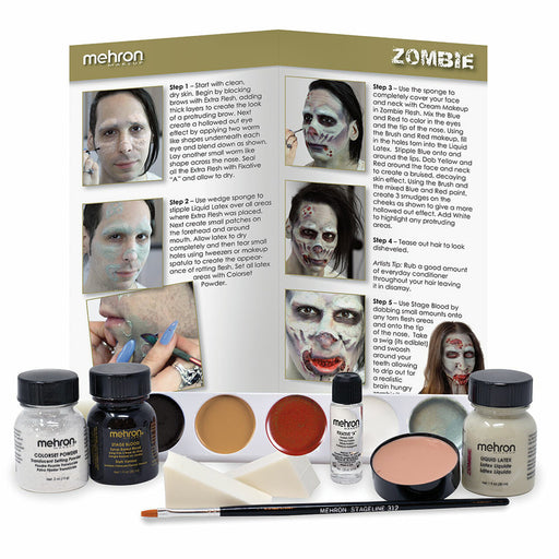 MEHRON | Premium Makeup Kit - New ZOMBIE Professional Makeup Kit (KMP-EZ)