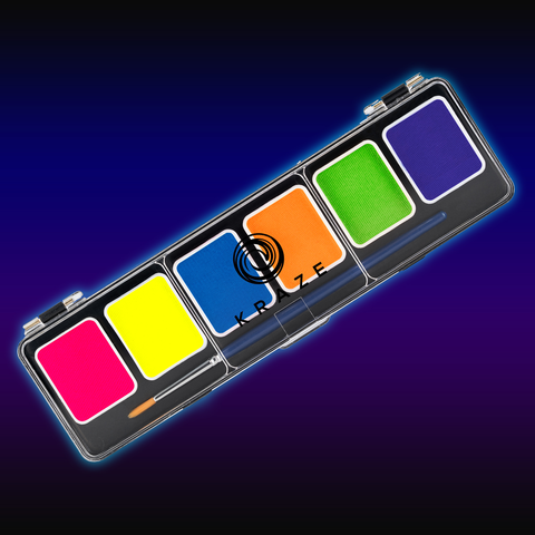 Kraze FX Special Effects Paints | 6 Neon Colors Palette (6 gm each) (SFX - Non Cosmetic)