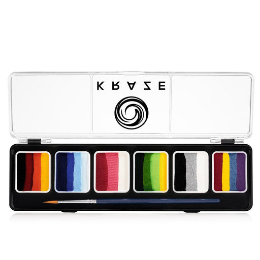 Kraze FX Face and Body Paints | Splash 6 One Stroke Split Cake Palette (6 gm each)
