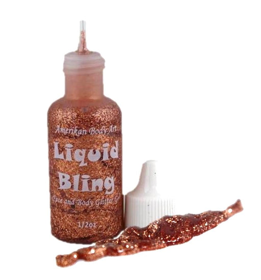 Amerikan Body Art | Liquid Bling Face Painting Glitter Gel - Copper Penny 1/2oz   #6