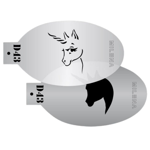 MILENA STENCILS | Face Painting Stencil -  (Cute Unicorn Set)  D43
