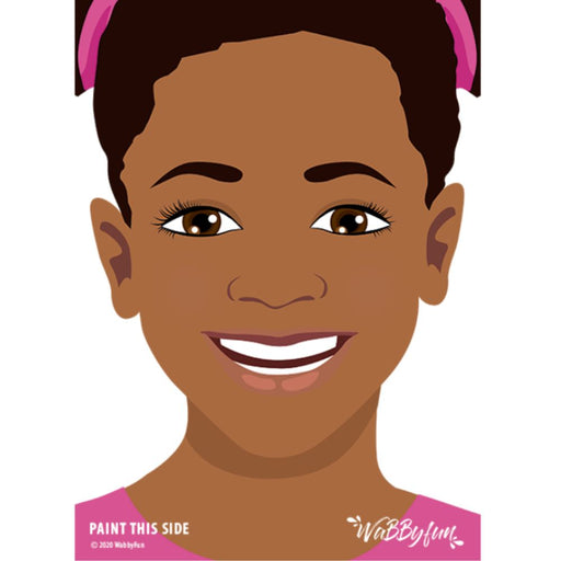WABBY FUN | Face Painting Practice Board - A4 Front Facing- HANNAH
