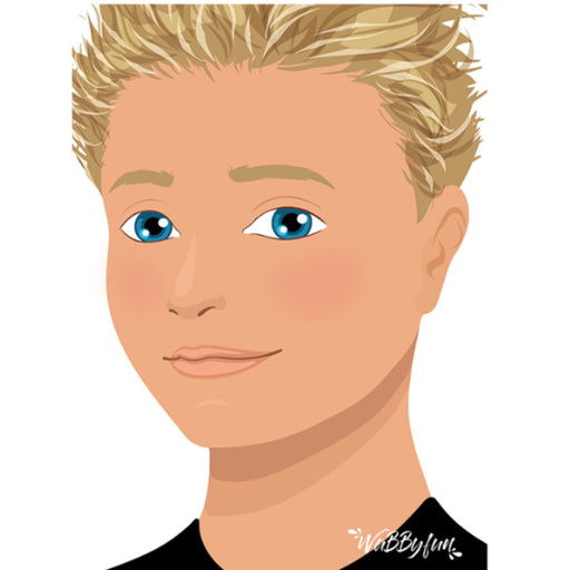 WABBY FUN | Face Painting Practice Board - A4 Side Facing 1 - VINCE