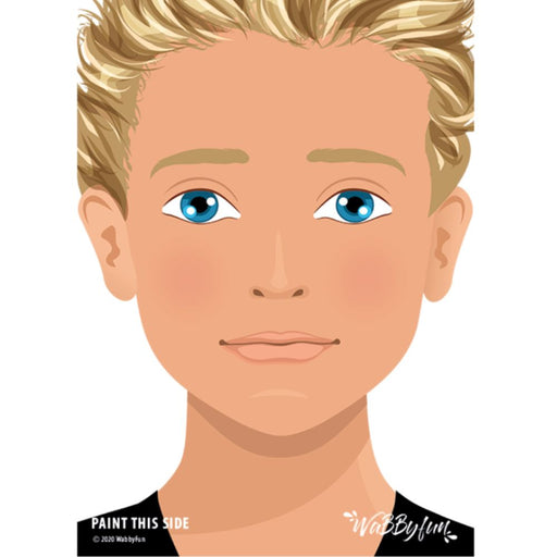 WABBY FUN | Face Painting Practice Board - A4 Front Facing - VINCE