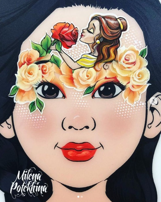 MILENA STENCILS Face Painting Stencil (Sweet Face Making Wish Set