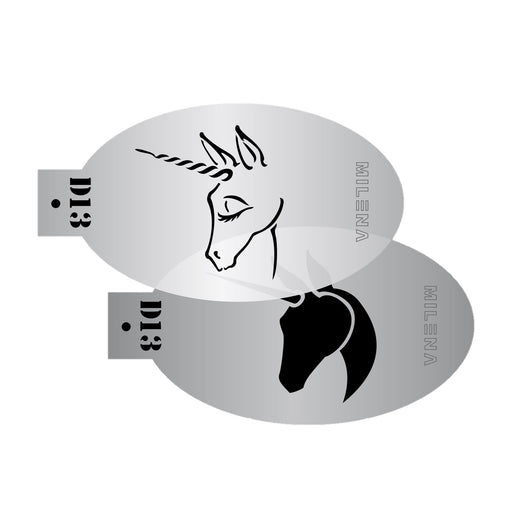 MILENA STENCILS | Face Painting Stencil -  (Dreamy Unicorn Set)  D13