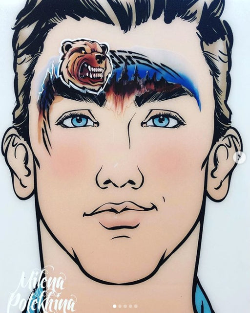 MILENA STENCILS | Face Painting Stencil -  (Jagged Tribal)  O4