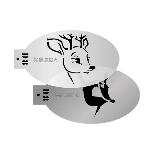 MILENA STENCILS | Face Painting Stencil -  (Handsome Reindeer Set)  D8
