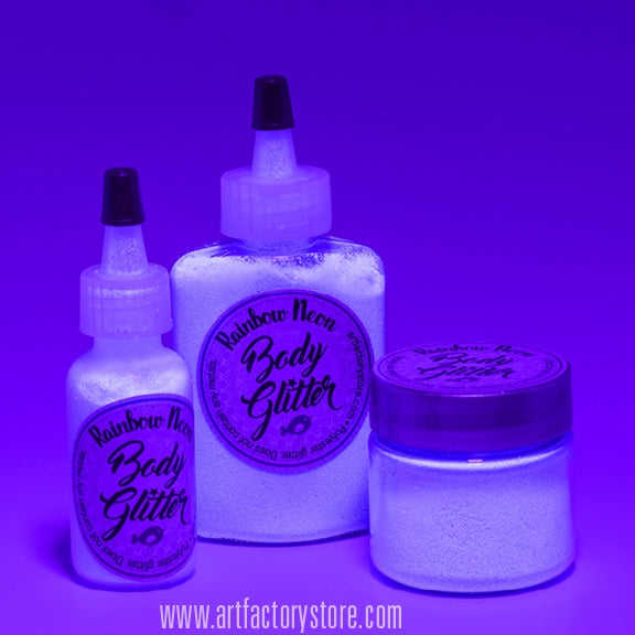 Art Factory | Rainbow Neon Body Glitter - Neon Blue (1oz jar)
