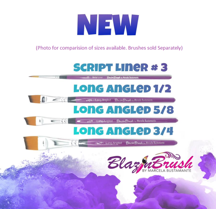 Blazin Face Painting Brush by Marcela Bustamante - 5/8" Long Angle