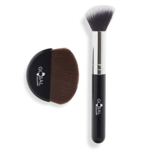 Global Body Art Face Paint Glitter Brushes - Set of 2