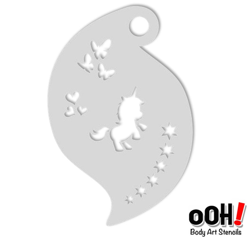 Ooh! Face Painting Stencil | Spring Unicorn Storm (R11) — Jest Paint ...