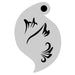 Ooh! Face Painting Stencil | Butterfly Wing Brushstrokes (R12)