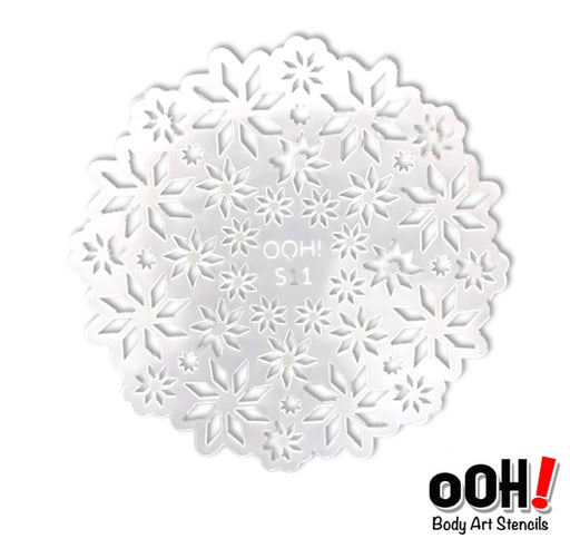 Ooh! Face Painting Stencil | Snowflake Sphere (S11)