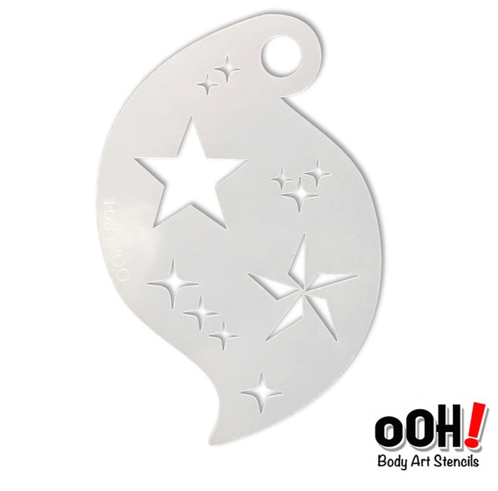 Ooh! Face Painting Stencil | 3D Star Storm (R04)