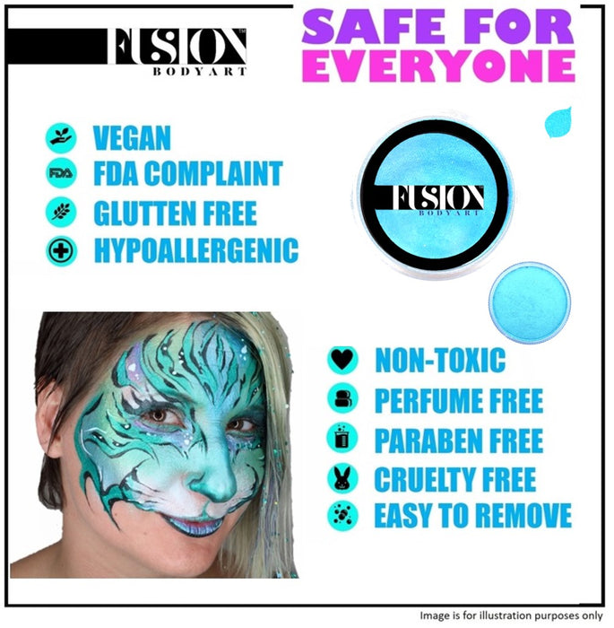 Fusion Body Art Face Paint | Pearl Winter Blue 25g