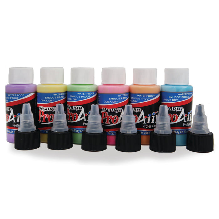 ProAiir Alcohol Based Hybrid Airbrush Body Paint Set | 6 UNICORN - 1oz Bottles  #14
