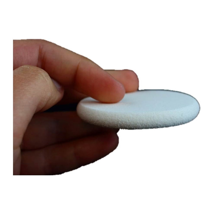 Thin Disc Makeup Sponge with Buffed Edges | WHITE